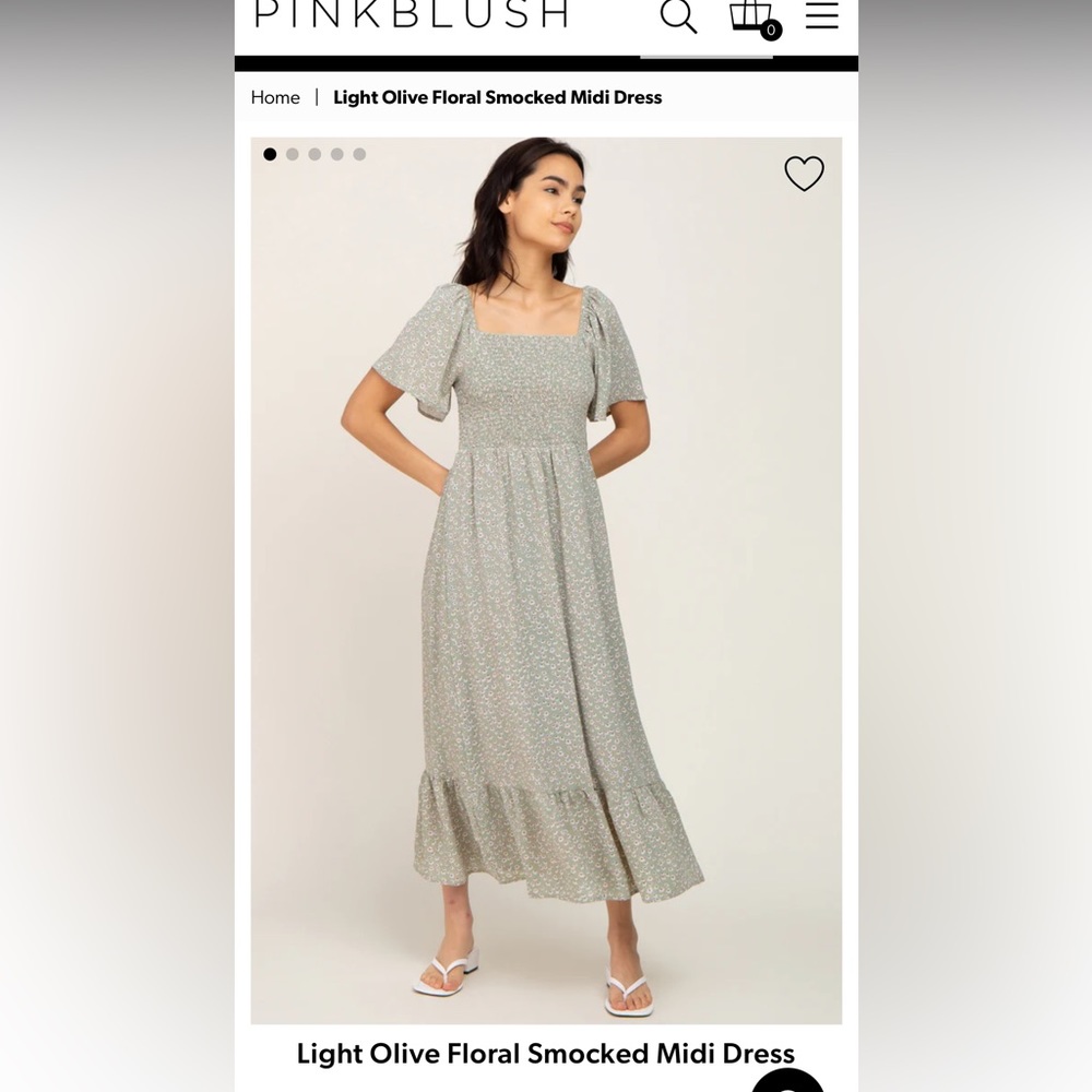 Pinkblush Smocked Dress Small